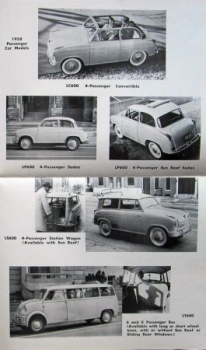 Lloyd 600 Modelprogram 1958 Carbrochure (6928)
